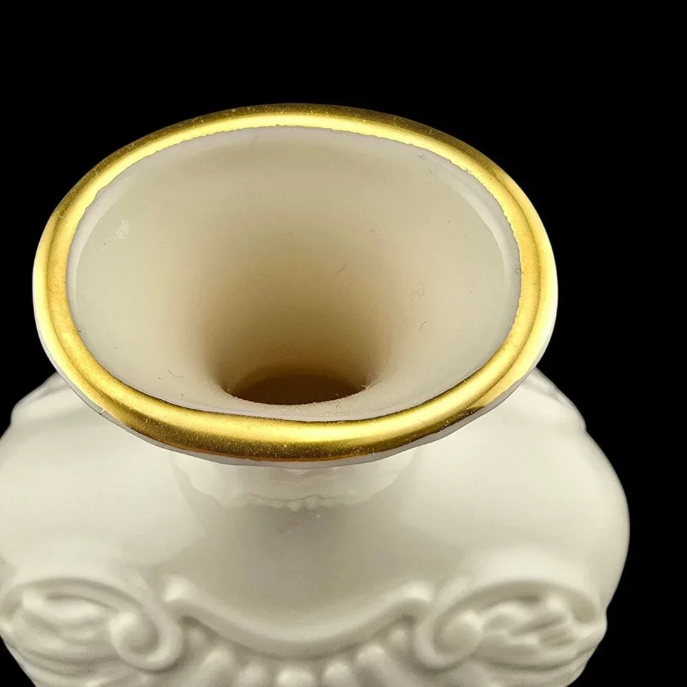 Lot of 3 Lenox Dish Hand-Decorated 24K Gold Textured Bowl & Shell-Inspired Vase - Picture 12 of 16